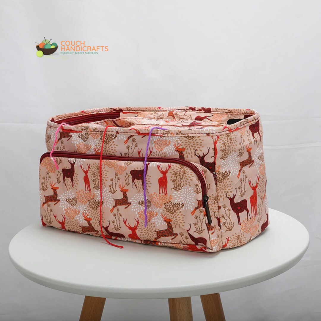 Knitting Project Bag and Crochet Project Bag Useful Yarn Storage and