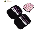Crochet Hook Case with 16pcs Ergonomic Hook Set with Bag, Kit De Crochet Ergonomique