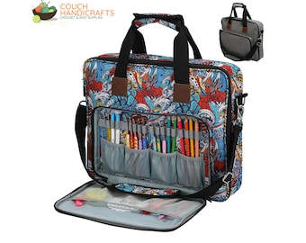 Hand Embroidery Cross Stitch Project Bag Organizer and Keeper for Needlework Neddlepoint with Hoops Storage