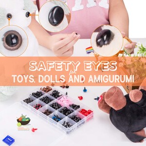 Safety Eyes for Amigurumi, Doll Making, Teddy Bear, Kawaii Animal, Crafting Supplies