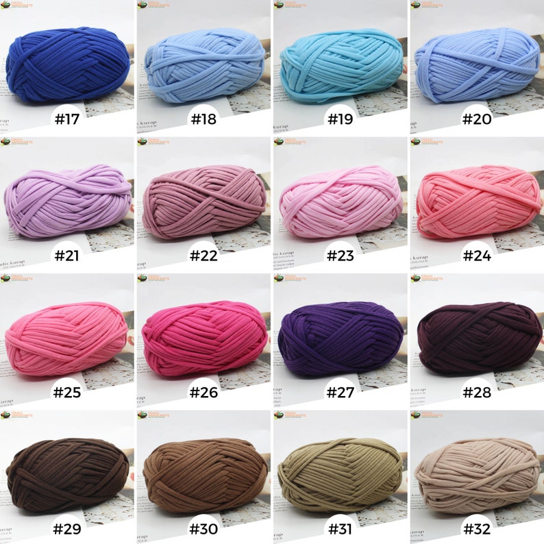 Recycled Jersey Polyester tshirt Yarn Skein