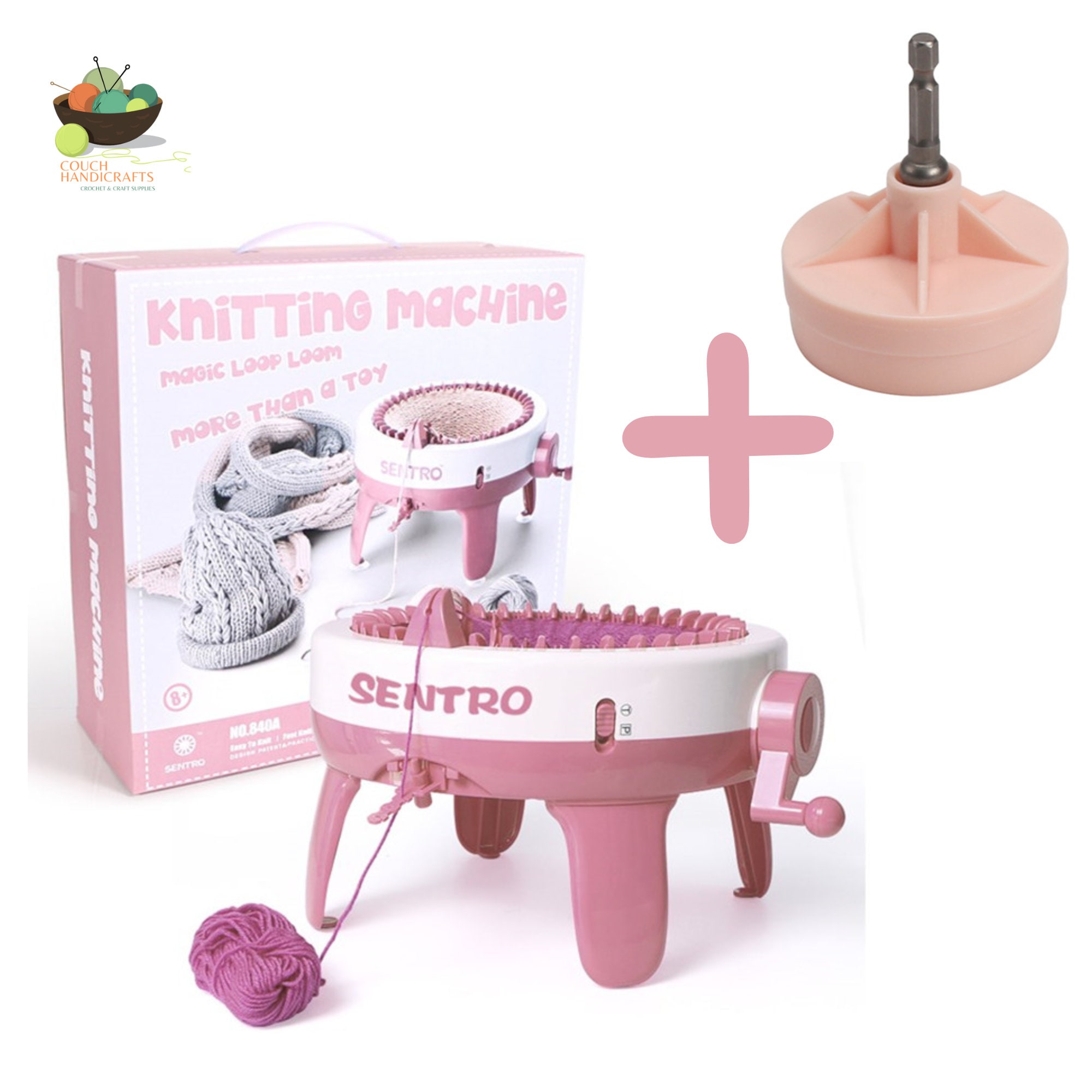 Sentro Knitting Machine With Drill Adaptor 48 Needles & 40 Needles