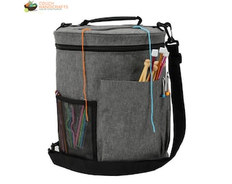 Yarn Storage Caddy Drum, The Perfect Knitting and Crochet Project Bag, a Large Yarn Holder for all your Skeins
