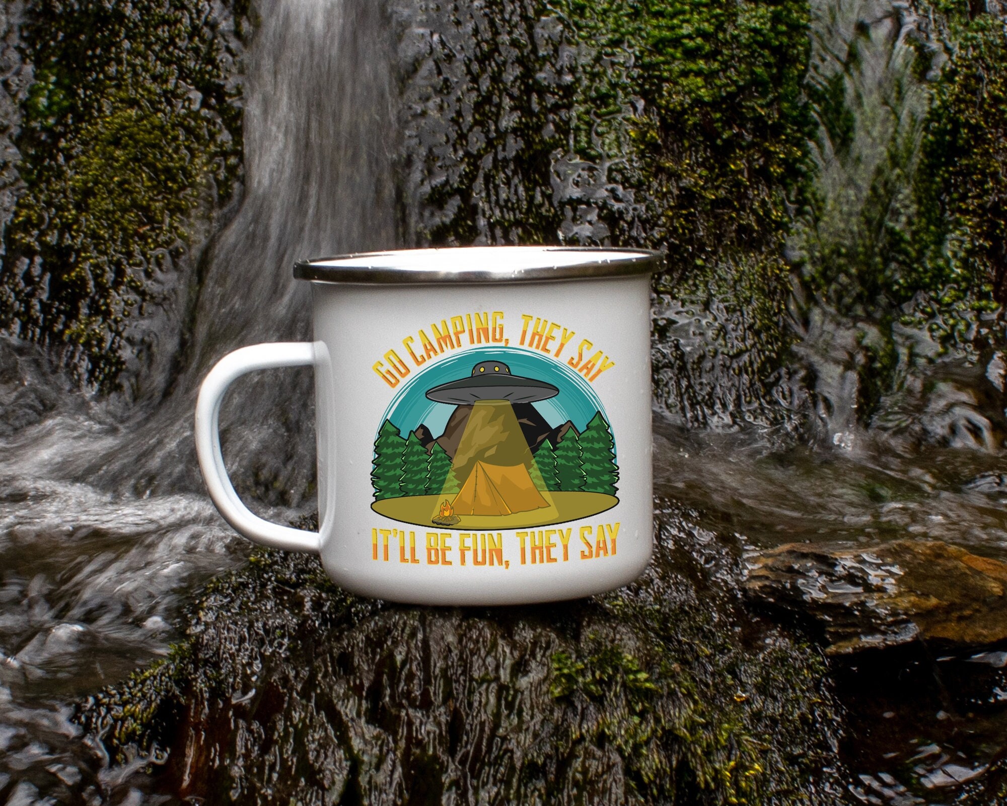 Funny Saying Enamel Outdoor Camping Mug – Survival Gears Depot