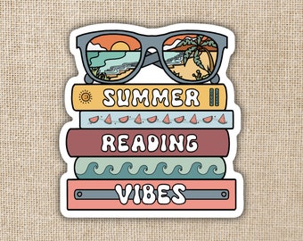 Summer Reading Vibes Sticker | Gift For Book Lovers