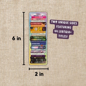 LGBTQIA Book Stack Spines Bookmark Pride Bookmark image 2