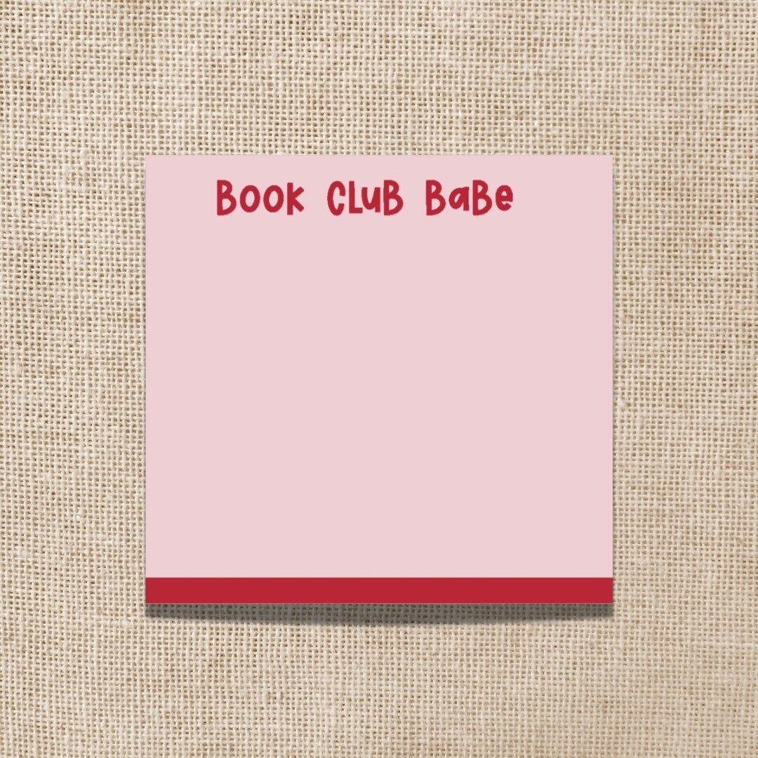 Book Club Babe Sticky Notes Book Lover Gift Bookish Etsy