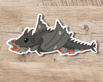 Abraxos in the Flowers Sticker | Throne of Glass Inspired