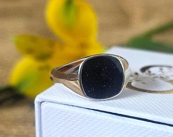 Sterling Silver Signet Ring | Personalised Breastmilk Keepsake Jewellery for Men | Dad Gift | Mavros