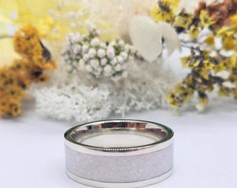 Breastmilk Ring | Channel Inlay Sterling Silver Keepsake Memory Ring | Elysian