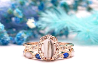 Breastmilk Birthstone Stacking Ring Set | Personalised Keepsake Jewellery | Sterling Silver | Esmerelda