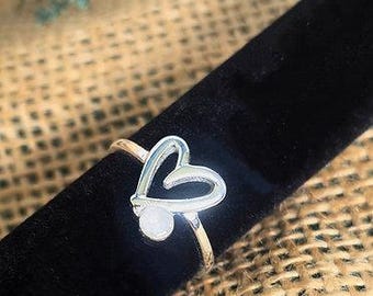 Breastmilk Heart Ring | Sterling Silver Keepsake Ring | Heart Breastmilk Jewellery Gift for Mum | Elira