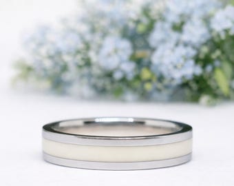 Breastmilk Ring | 4mm Keepsake Ring | Custom Breastmilk Jewellery | Sterling Silver Memory Ring | The Ela