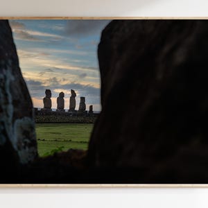 Eternal Watchers, Coastal Moai of Easter Island Wall Art
