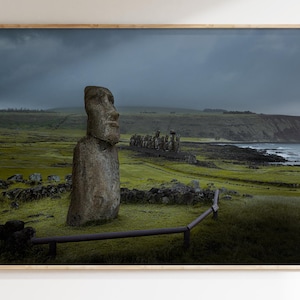 Guardians of Rapa Nui, Moai Monuments Wall Art