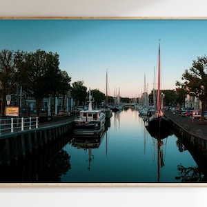 Reflections, Dutch Canal Scenic Print