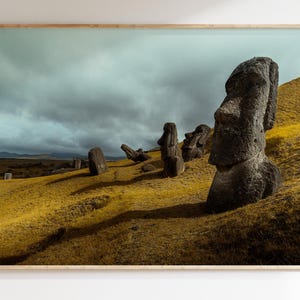 Sacred Quarry, Moai Origins on Easter Island Wall Art