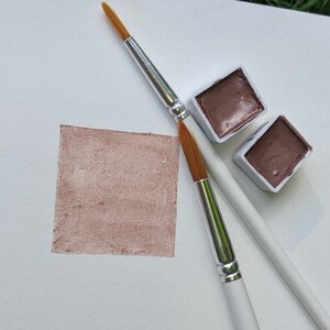 Bronzed Beauty handmade watercolor half pans | shimmer #B001