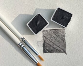 Meteorite handmade watercolor half pans | shimmer #B006