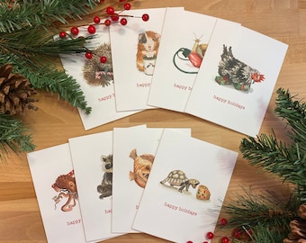 Watercolor Christmas Cards Etsy 2022