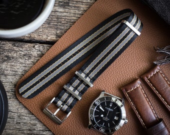 Bond – Premium Seat Belt Slip Through Watch Strap ( 20 & 22mm ) Replacement Strap for Omega, Rolex, Longines