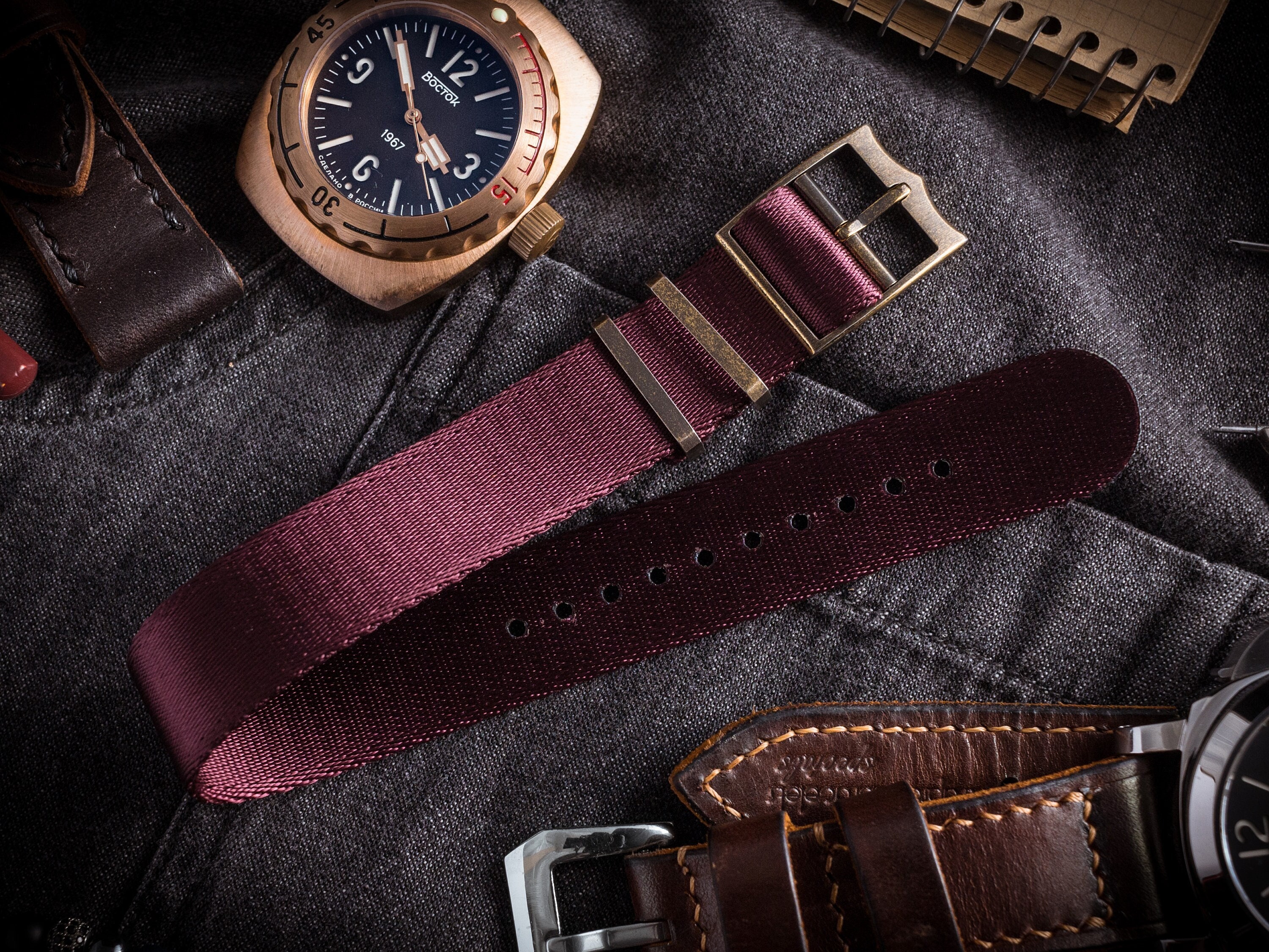 Maroon clearance nato strap