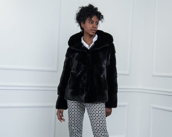 新登場！シルバーフォックスを使用したナチュラルな本物のフード付き