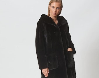 新登場！シルバーフォックスを使用したナチュラルな本物のフード付き