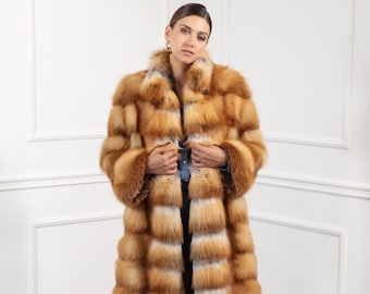 レッドフォックスファーコート - Etsy 日本