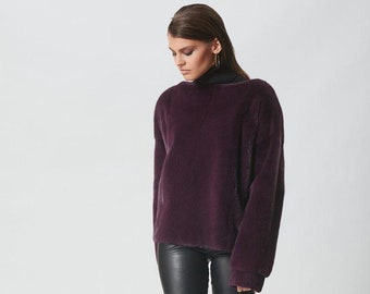 Dark Purple Mink Blouse