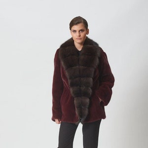 Bordeaux Mink Jacket - Etsy