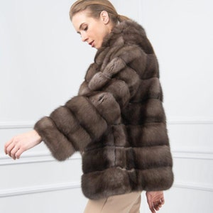 Sable Platinum Short Regular Fit Jacket with Shawl Collar
