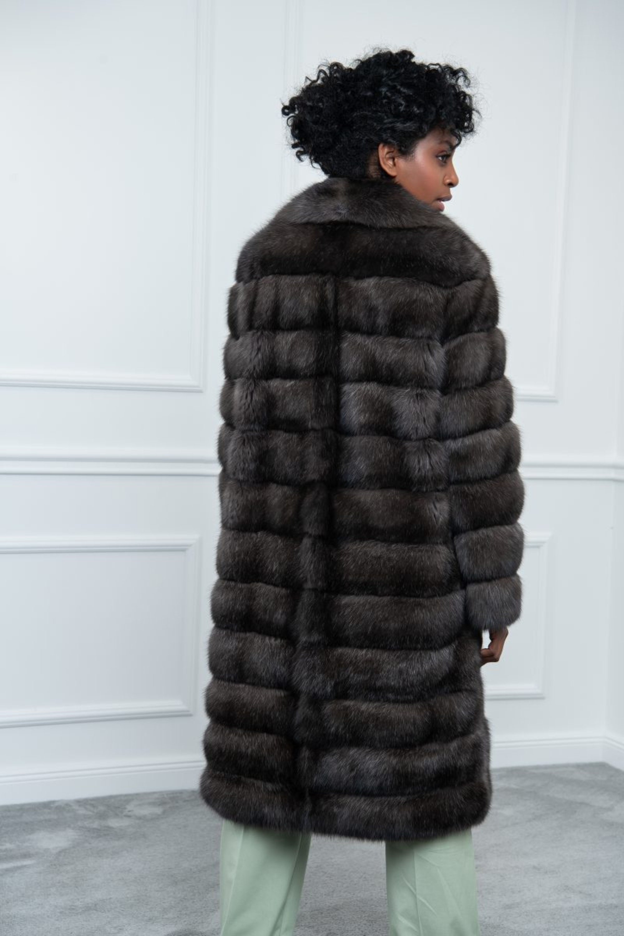 MG Sable FUR 13号 Full length russian sable fur coat with belt | SKANDINAVIK FUR