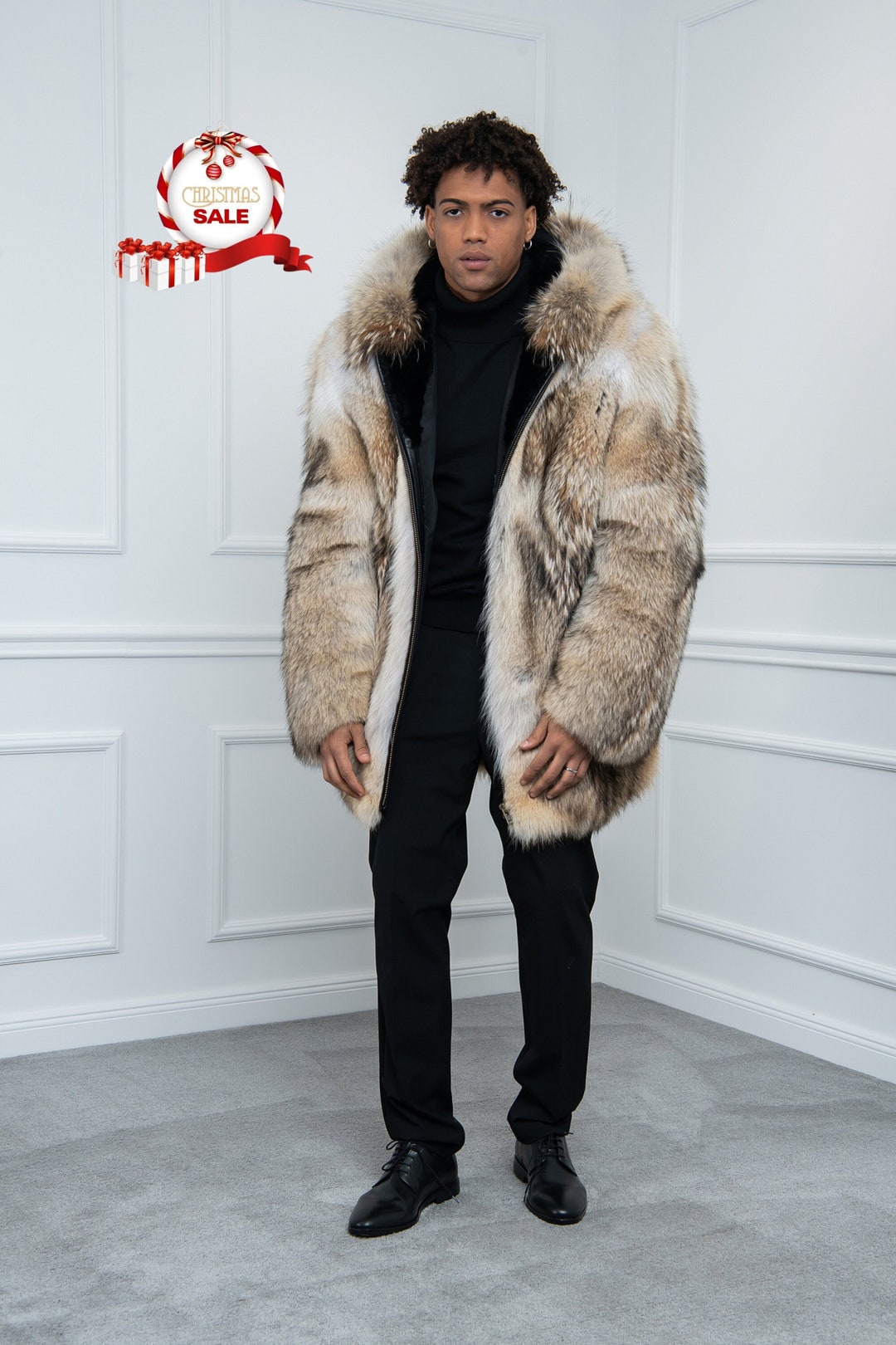 Fur Hood Knit Jacket CYE0098