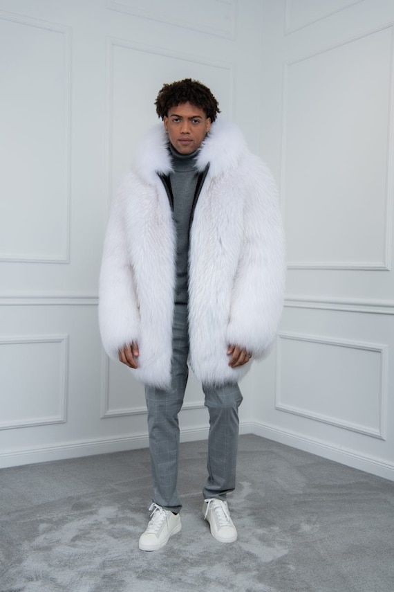 designer mens fur coat