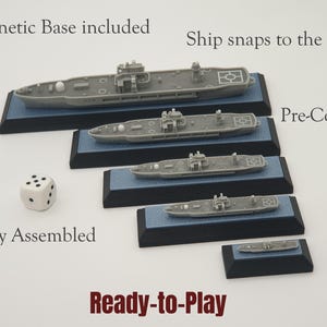 Blue Ridge Class Pre-colored Command Ship -  Tabletop Wargaming Ship -  No Assembly Required - Magnetic Base - Scales 1/6000 - 1/1200