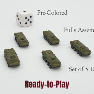 5 x BTR-70 Pre-Colored and Assembled Armored Personnel Carrier Miniature Tabletop Wargaming 6mm / 1:285 Ready to Play
