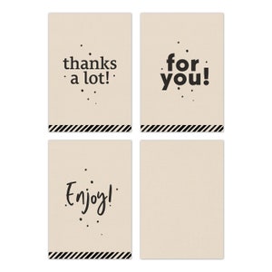 3er Set Mini Geburtstagskarte mit verschiedenen Motiven, Geschenkkarten, Geburtstag, Kraftpapier