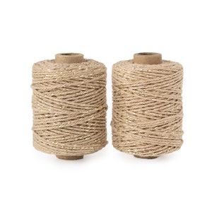 Kordel mit Gold-Effekt | Geschenkband, Schnur, Kordel, Twist, Glitter, Seil Twist
