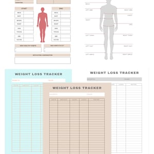 weight loss tracker weight loss journal printable weight loss chart exercise tracker