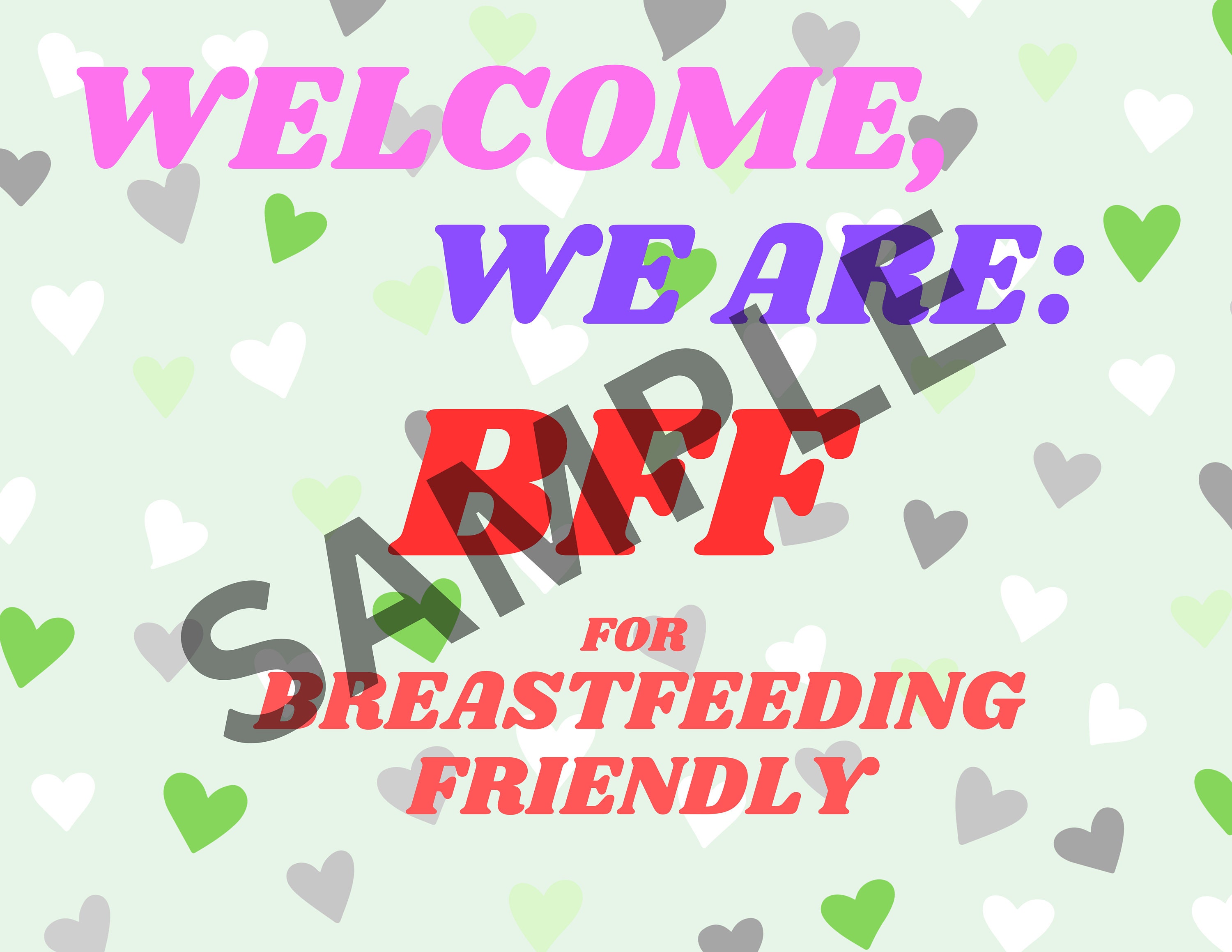 Breastfeeding Art Breastfeeding Sign Mother Business Sign Welcome Sign ...