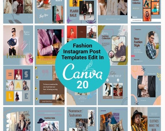 Fashion Instagram Posts, Fashion Instagram Stories Templates, Canva Instagram, IG Templates, Social Media Marketing Templates