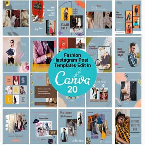 Postagens de moda no Instagram, modelos de histórias de moda no Instagram, Canva Instagram, modelos IG, modelos de marketing de mídia social