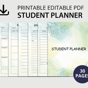 Studentenplaner, Studienplaner, Akademischer Planer,Schulplaner,College Planer,Lernplaner, Die PDF Datei