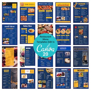 Restaurant Menu Template, Menu for Café, Restaurant Food Menu Editable Template, Trendy Restaurant Menu Template, Food & Drink Menu