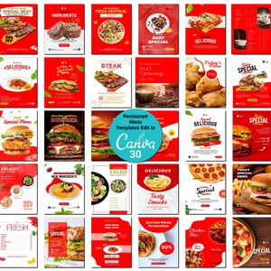 Plantilla de menú de comida, Folleto de menú de comida, Menú de restaurante, Menú de mariscos, Menú clásico, Editar plantilla de menú, Digital e imprimible