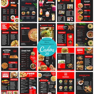 Food and Drink Menu Template, Restaurant Menu , Printable Food Menu Card , Editable Simple Bar Menu , Cafe Menu , Price list