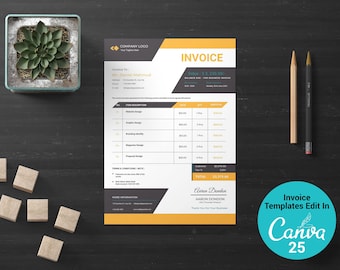 Invoice Template | Business Invoice | Invoice | Printable Invoice | Editable Invoice |Order Form  |Instant Download