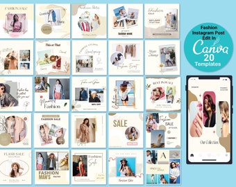 Modelli di post Instagram di moda, Social Media Branding, Storie Instagram di moda, Modelli Canva, Moda di lusso, Instagram minimalista