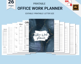 Kantoortakenplanner, Kantoorwerkplanner, Kantoorwerkorganisator, Dagelijkse Planner, Maandplanner, Takenlijst, Vergaderingenlijst, Projectplanner